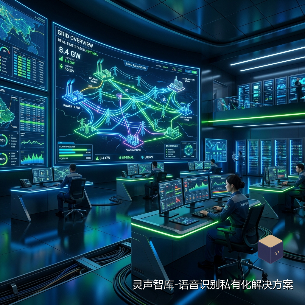 电力调度语音识别私有化架构图