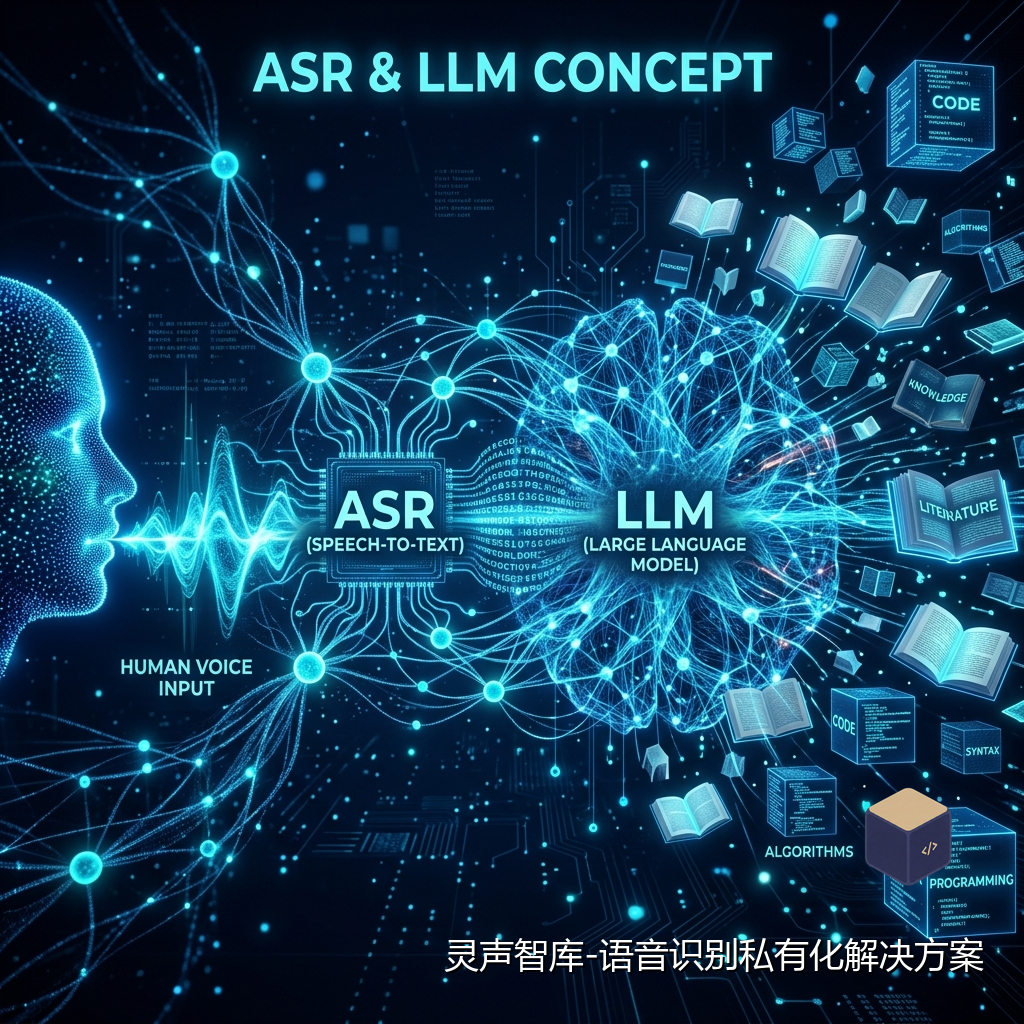 大模型与语音识别私有化集成架构图