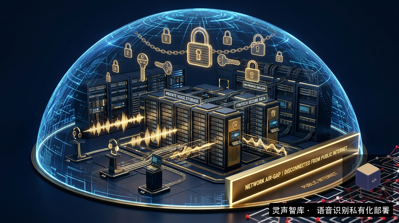 敏感口语数据安全监管与专网物理闭环拓扑示意图