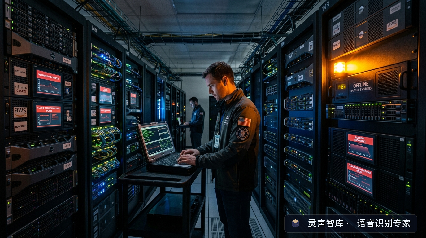 全球云端AI服务集群突发宕机与企业私有化容灾架构图