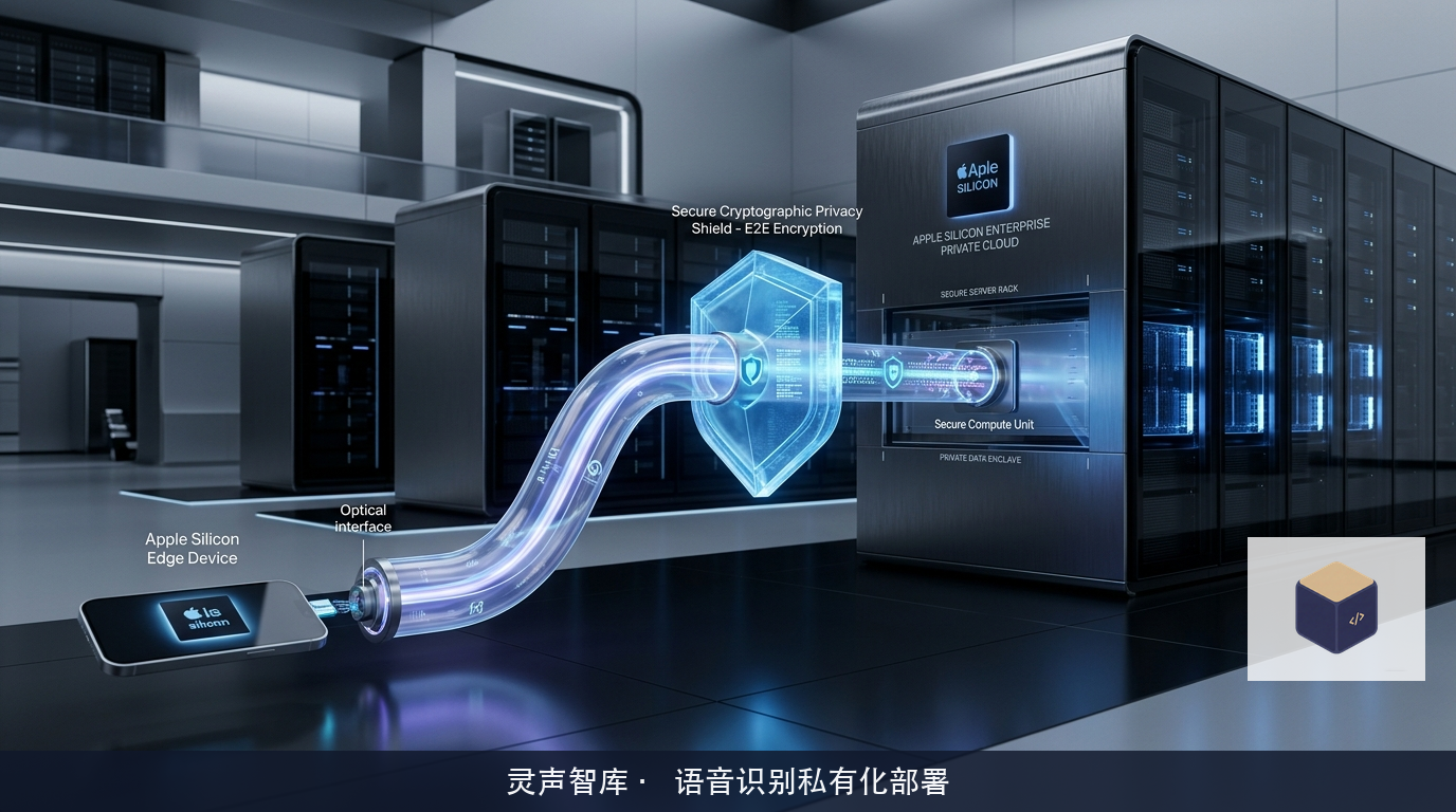 苹果 Apple Intelligence 端侧与隐私云计算（PCC）端到端硬件加密拓扑图