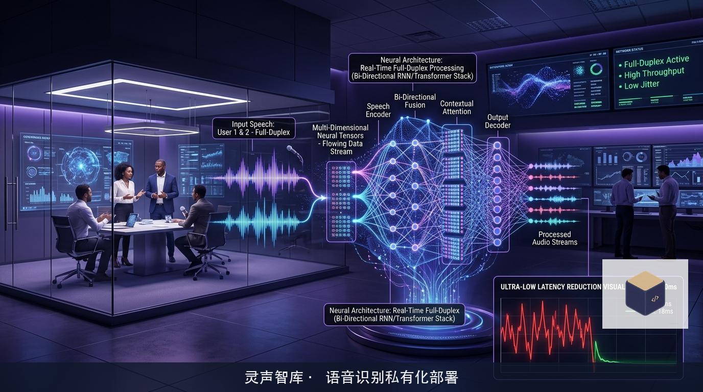 OpenAI Realtime API 全双工端到端实时音频交互拓扑与流式神经网络示意图