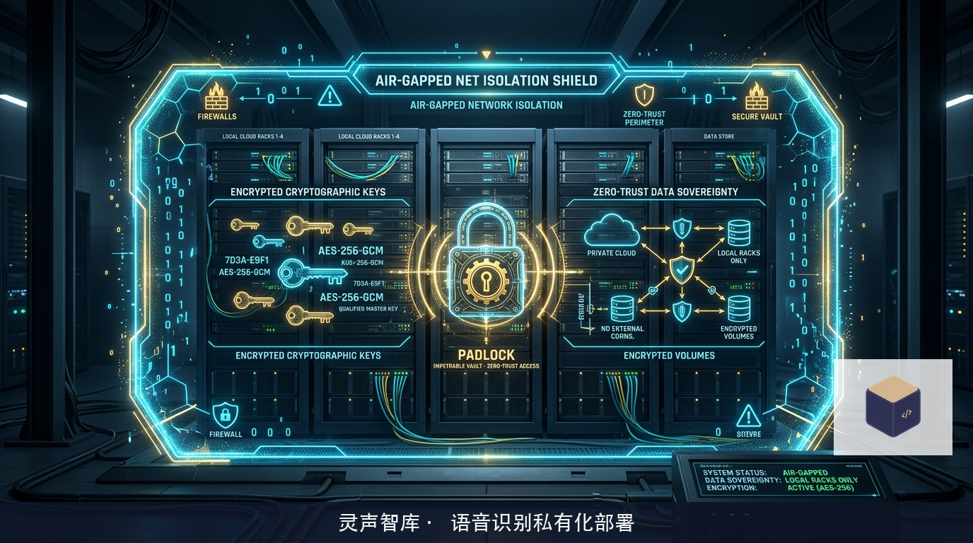 企业完全物理断网专网大模型多层纵深安全防御矩阵与数据资产闭环示意图