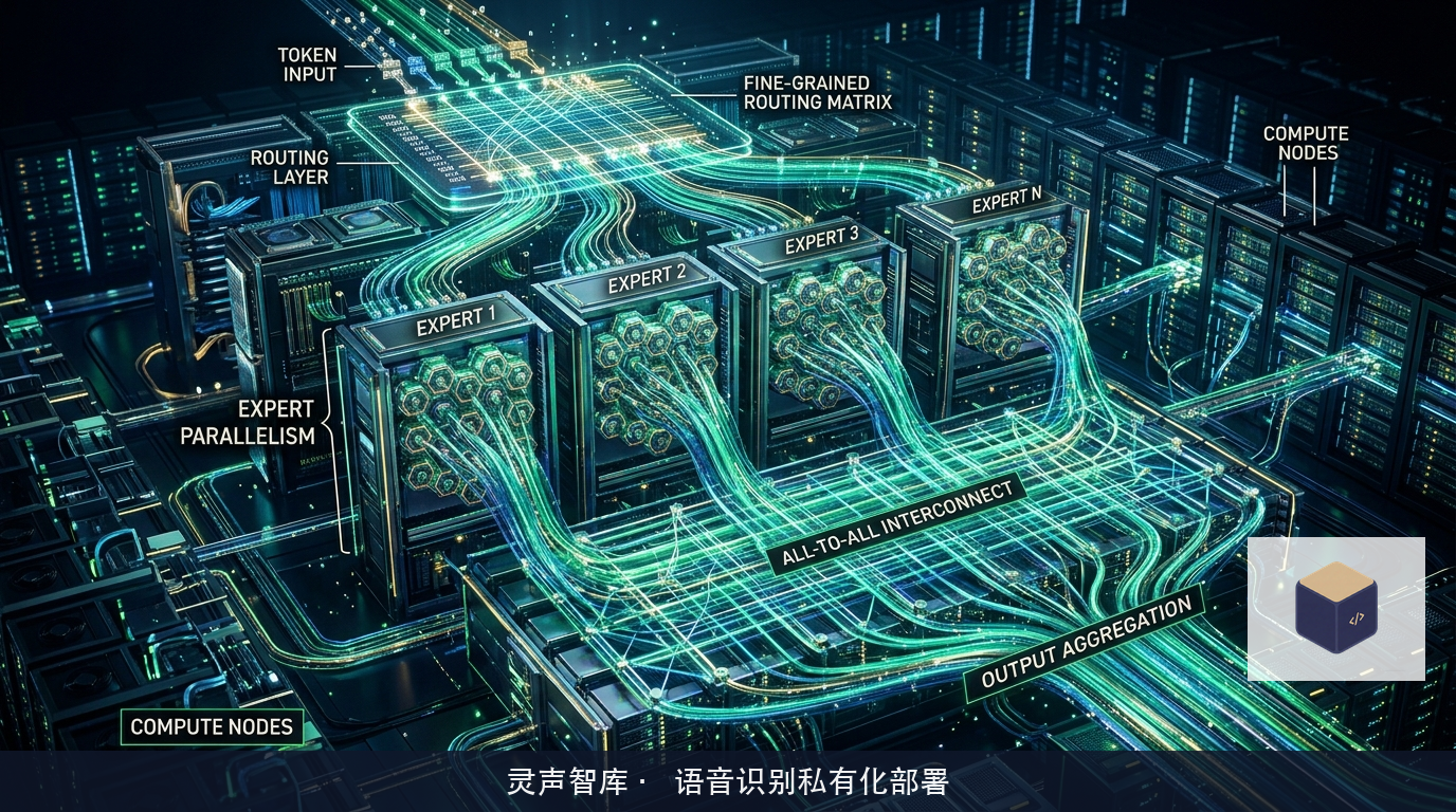 混合专家架构细粒度重构与通信拓扑概念图