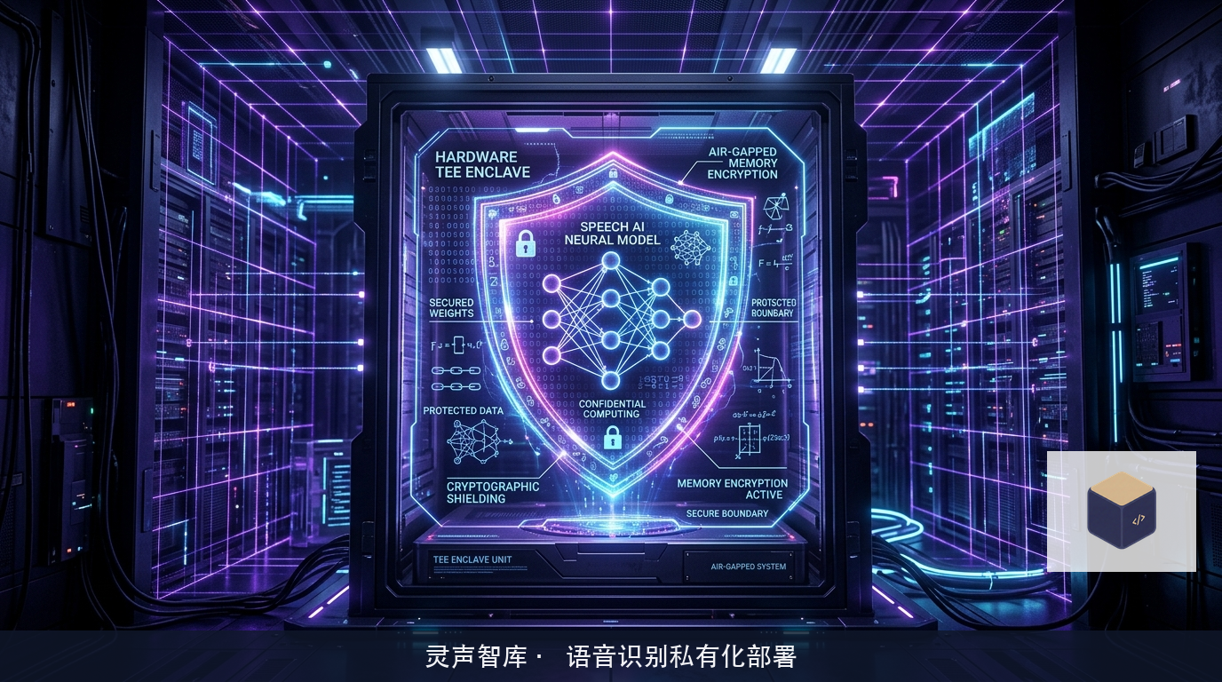 基于TEE硬件飞地的大模型声学资产防刺探体系概念图